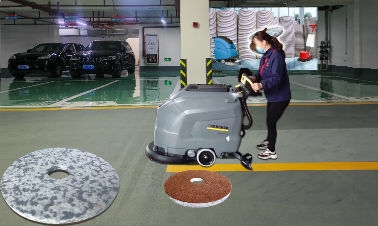 Garage Floor Cleaning Scrubber Pad for Charging Pile Areas - Combo Melamine Floor Pad.jpg