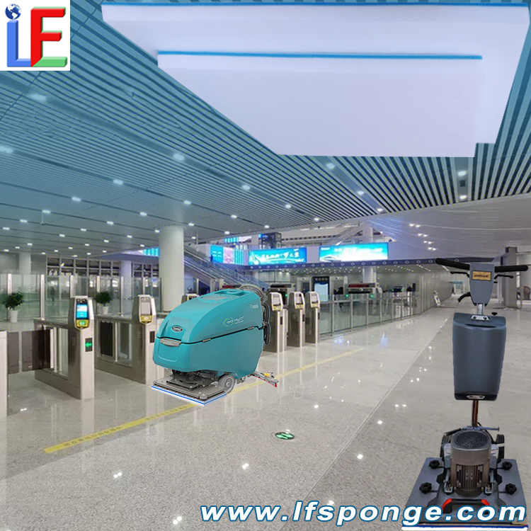  High-Speed Rail & Station Waiting Hall Cleaning Fleece Melamine Square Floor Pad