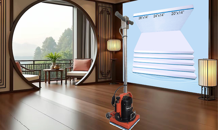 High-Efficiency Domestic Cleaning Pad for Living Room & Balcony Wood Floors - Fleece Fabric Melamine Square Floor Pad.jpg
