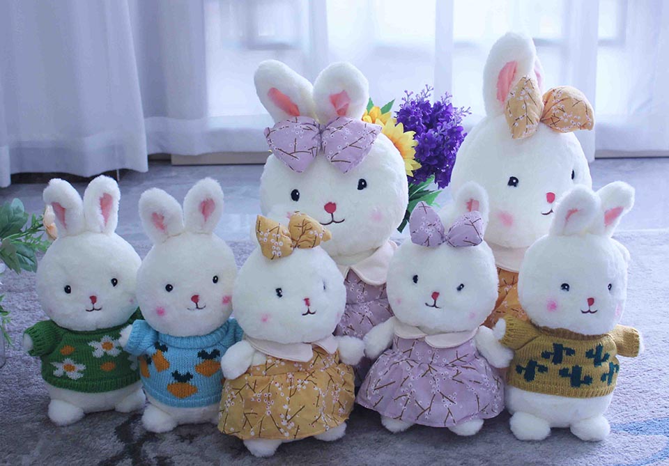 Cute Rabbit，Plush Doll，Doll，Throw Pillow，Cartoon Throw Pillow