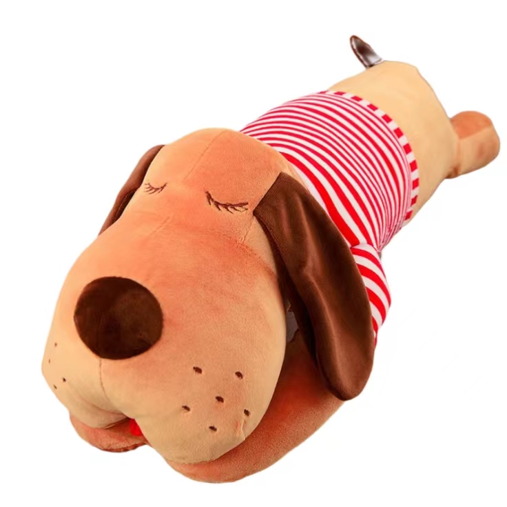 Striped Dog/ Pillow, Doll, Sleeping Pillow, Birthday Gift