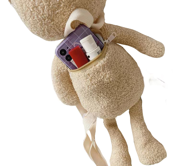 Bear Plush Toy Backpack Plush Handbag Plush Diagonal Bag