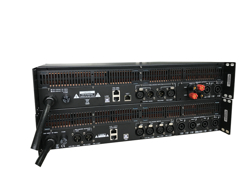 Amplificateur de puissance réseau stéréo D14 7000W DSP avec fonction Wifi