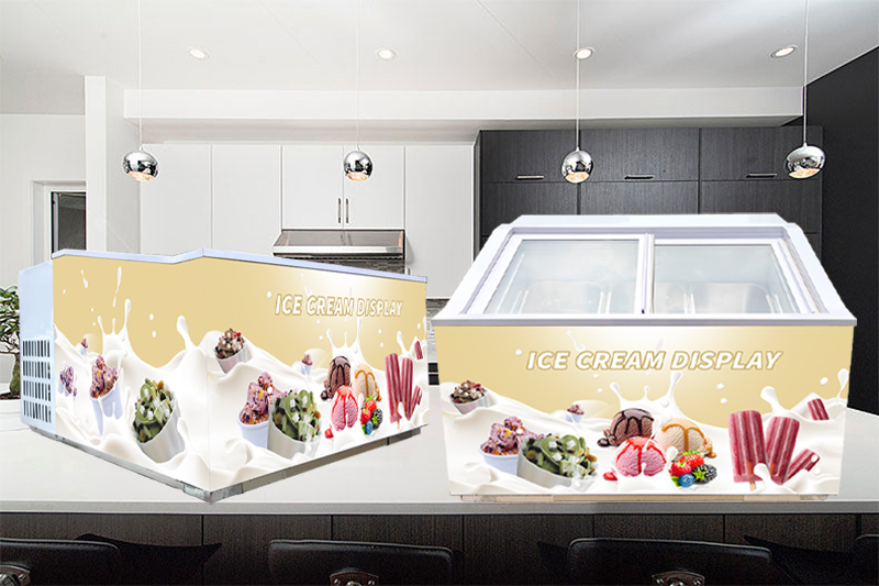 Our ice cream freezer display cabinet has several advantages