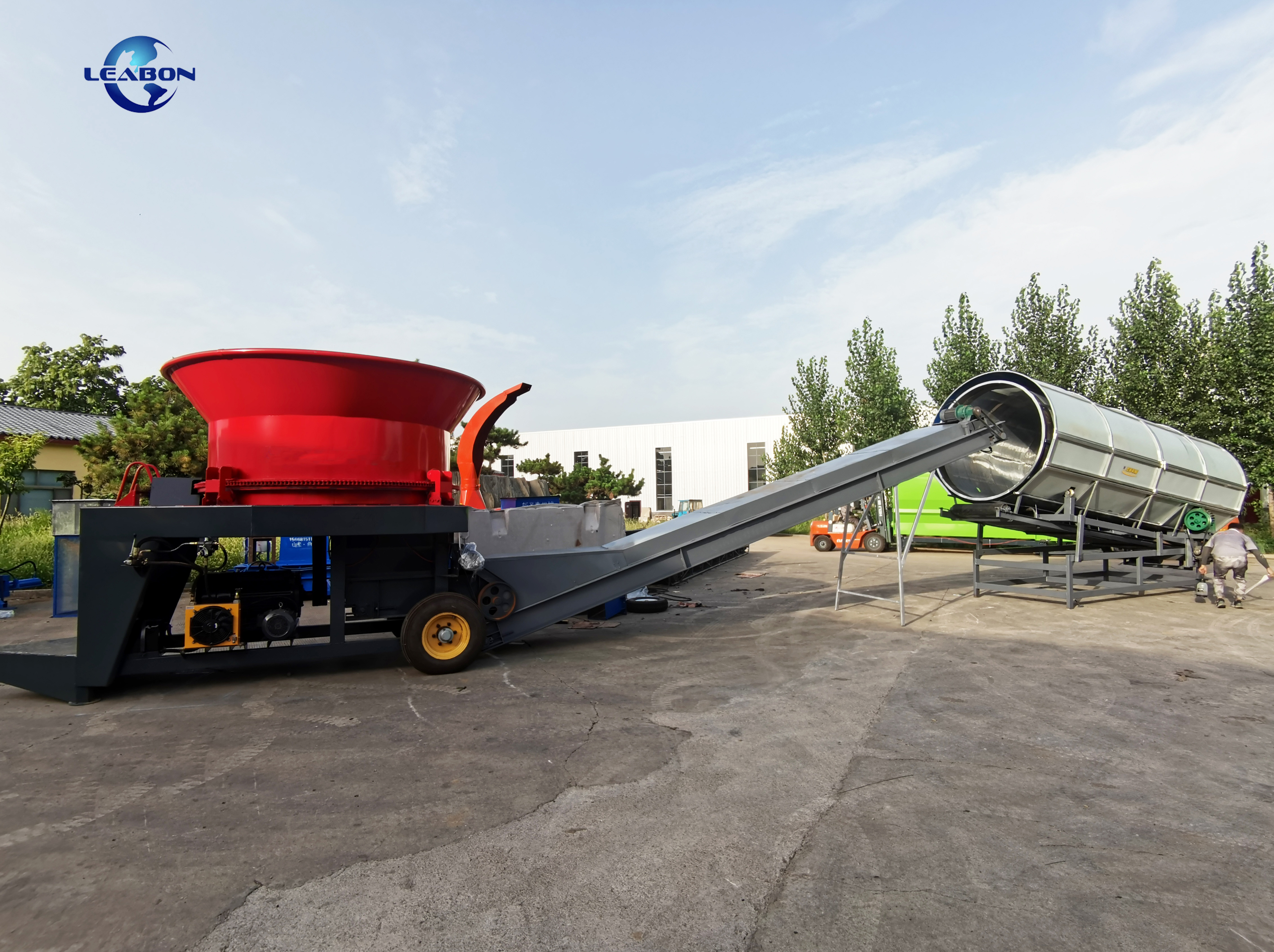 Cow Cattle Farm Use Cattle/Cow Feed Production Line TMR Feed Mixer Straw/Grass Bale Shredder Silage Baler Line 