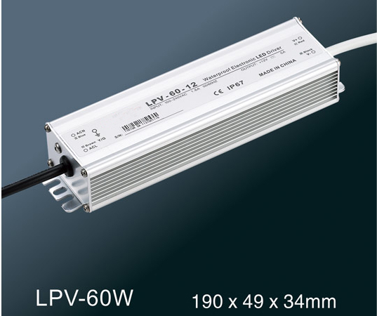 Электропитание переключения постоянн напряжения тока LPV-60W СИД водоустойчивое