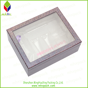 带窗户可展示的化妆品储存纸盒