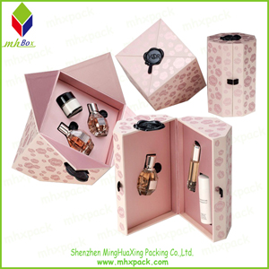 奢侈的有独特设计的化妆品包装香水纸盒