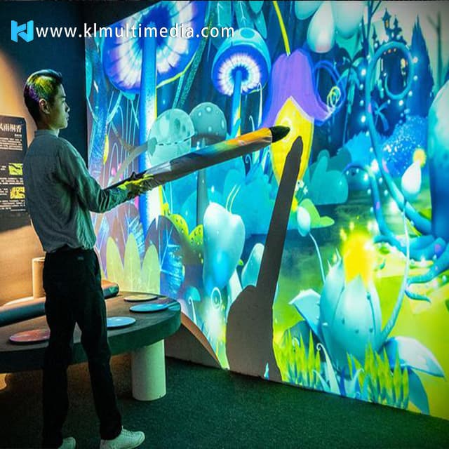 Interactive projection on wall