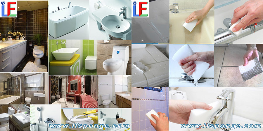 Dirty Shower Tiles wash sponge