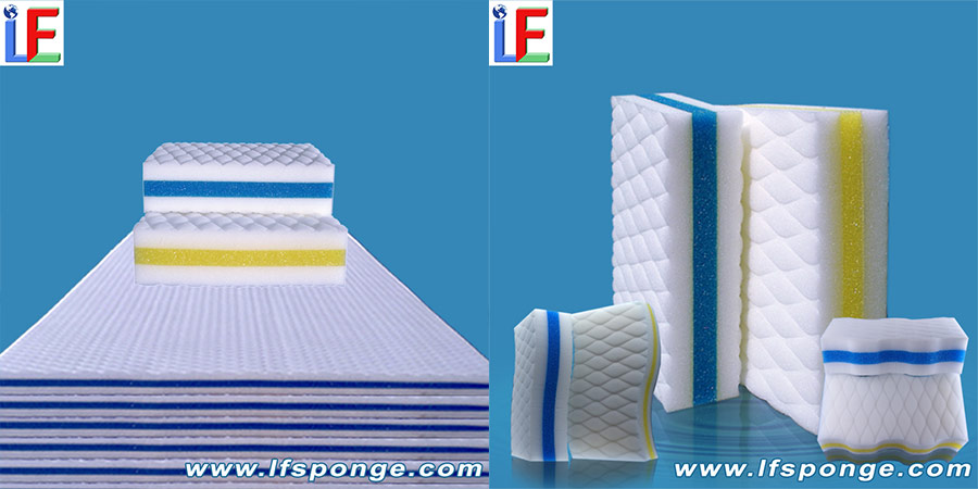 compound melamine foam with PU sponge sheet