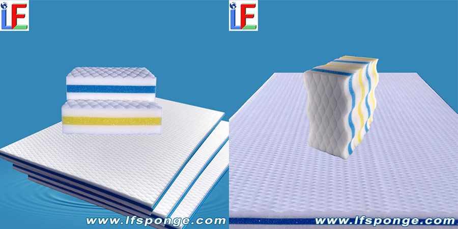 wholesale compound melamine foam with PU sponge sheet