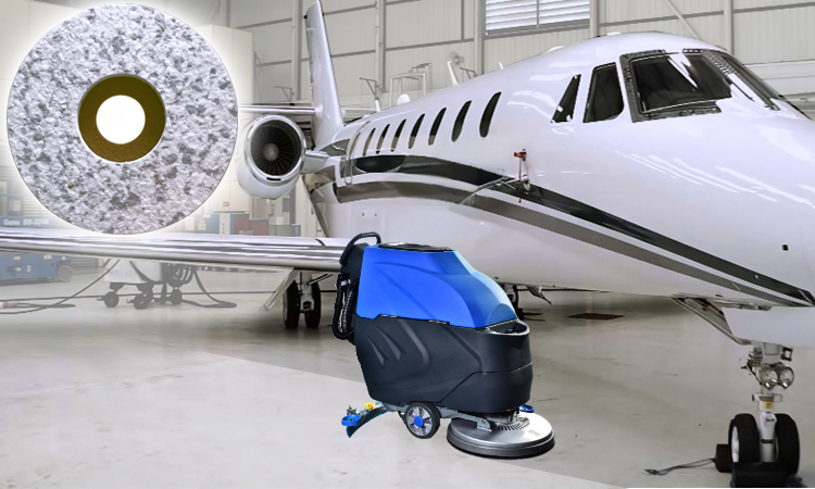 Large & Small Round combo Melamine Pads for aircraft maintenance areas floor.jpg