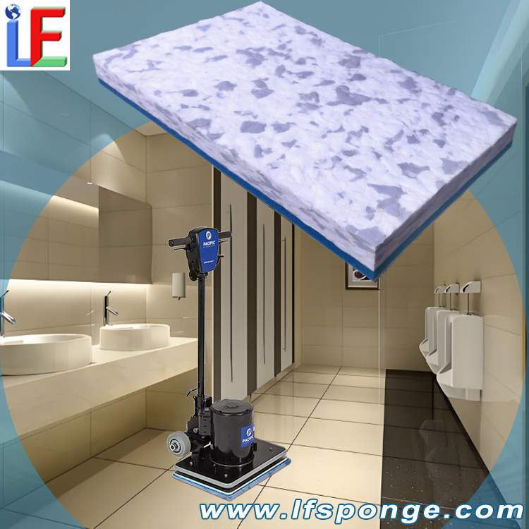 Mall & Hotel Restroom Floor Cleaning Fleece Combo Melamine Rectangular Pad