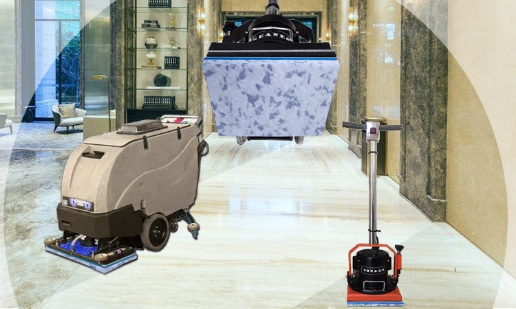 Office Building Front Desk Marble Floor Cleaning Scrubber Pad - Fleece Fabric Composite Combo Melamine Rectangular Floor Pad.jpg