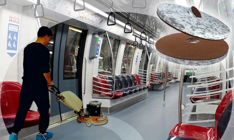 PVC Floor Cleaning Pad for Mat Areas at Subway Entrances and Exits - Combo Melamine Floor Pad.jpg