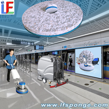 Subway Platform & Waiting Area Cleaning Fleece Combo Melamine Floor Pad