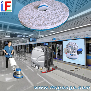 Subway Platform & Waiting Area Cleaning Fleece Combo Melamine Floor Pad
