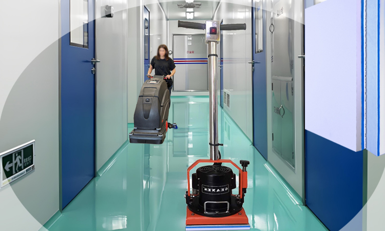 Cleaning Pad for Hospital Passage Anti-Slip PVC Floors - Fleece Fabric Melamine Square Floor Pad.jpg