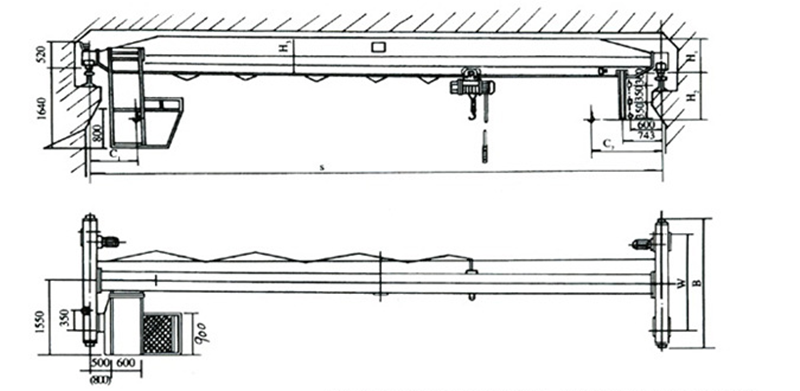 henan mine electric single beam crane