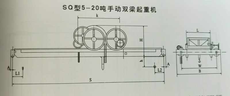henan mine manual double girder crane