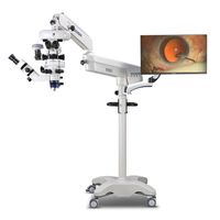 Microscope d'opération ophtalmique de chine SM-2000L, ampoule led, zoom avec microscope assistant