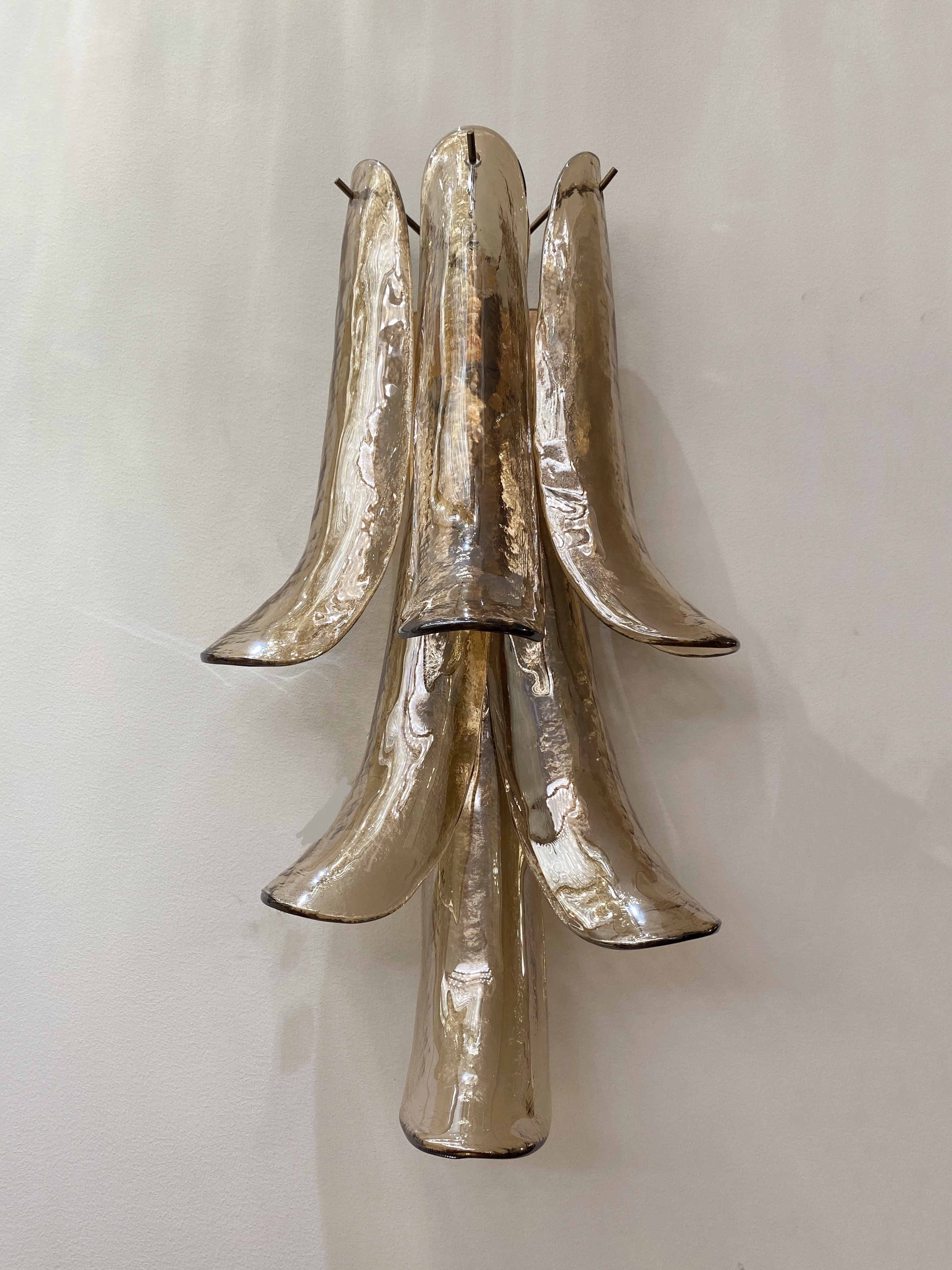 Дизайн интерьера сверкающей золотой пластины стеклянной виллы современный настенный светильник (KYZ-06W)