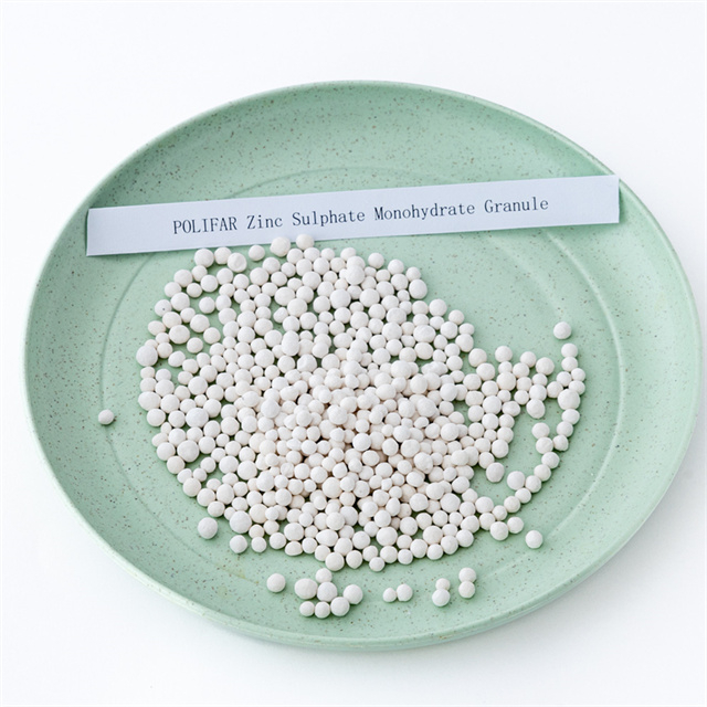 Gránulo monohidrato de sulfato de zinc al 33% de grado alimenticio