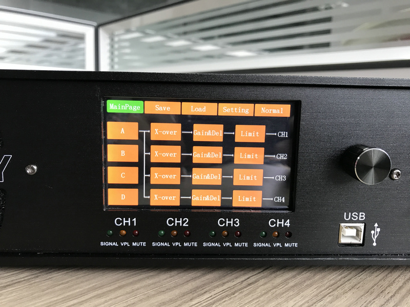 Sanway 4 Channel Digital DSP Audio Power Amplifier dengan Touch Screen DP10Q