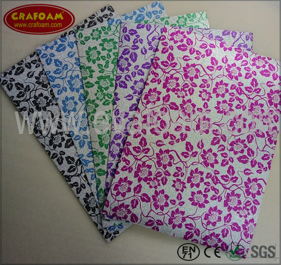 Glitter Film EVA Foam Sheets (Flower)