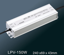 Fuente de alimentación impermeable de la conmutación del voltaje constante de LPV-150W LED