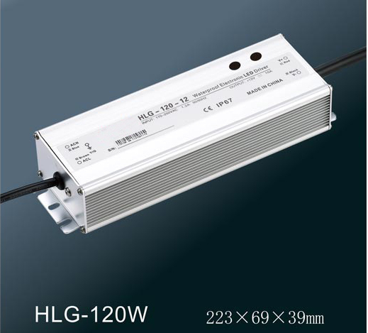 Fuente de alimentación impermeable ajustable de la función completa de HLG-120W