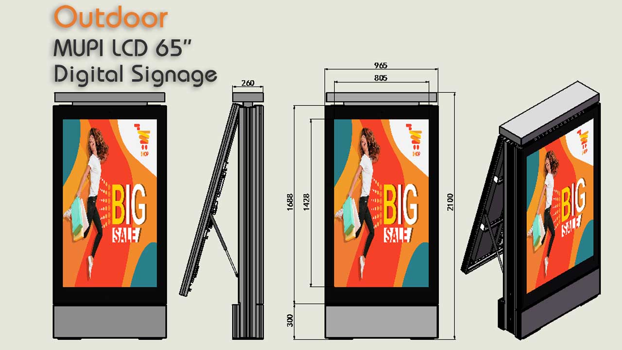 Outdoor-Mupi-LCD-Digital-Signage-Design-Maßzahl