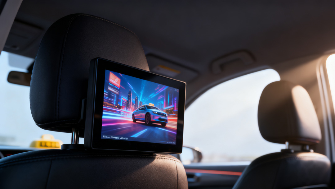 Annonces LCD gérées à distance (CMS) pour les taxis