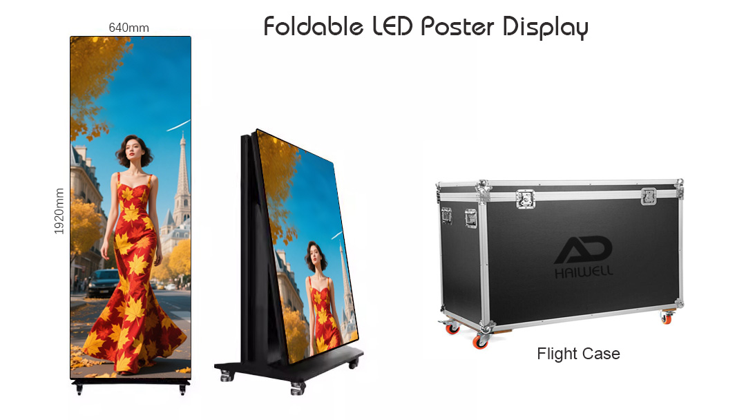 Faltbares LED-Poster-Display-Flugkoffer