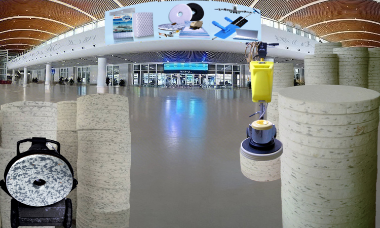 OEM Combo Melamine Composite White Scouring Pad Round Cleaning Pad – Deep Cleaning & Stain Removal for Airport Lounge Floors