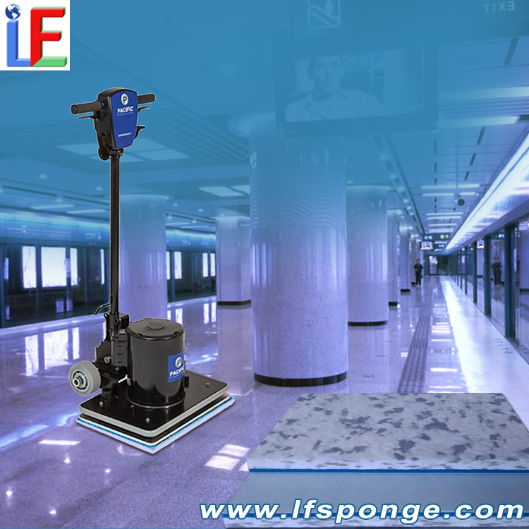 Subway Station Platform Cleaning Fleece Combo Melamine Square Pad 