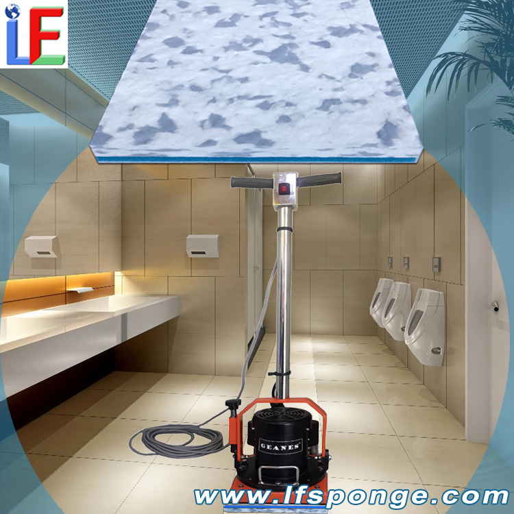 Mall & Hotel Restroom Floor Cleaning Fleece Combo Melamine Rectangular Pad