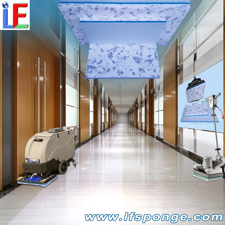 Office Building Floor Cleaning Fleece Combo Melamine Rectangular Pad