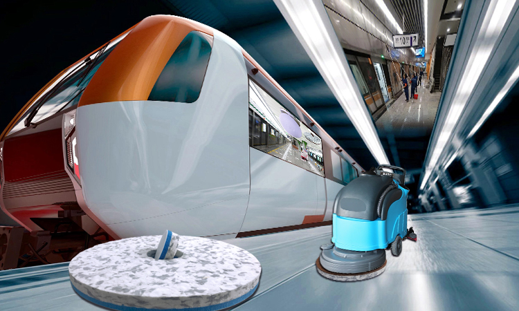 Subway Train Platform Floor Stain Removal Cleaning Pad - Fleence Fabric Combo Melamine Floor Pad.jpg