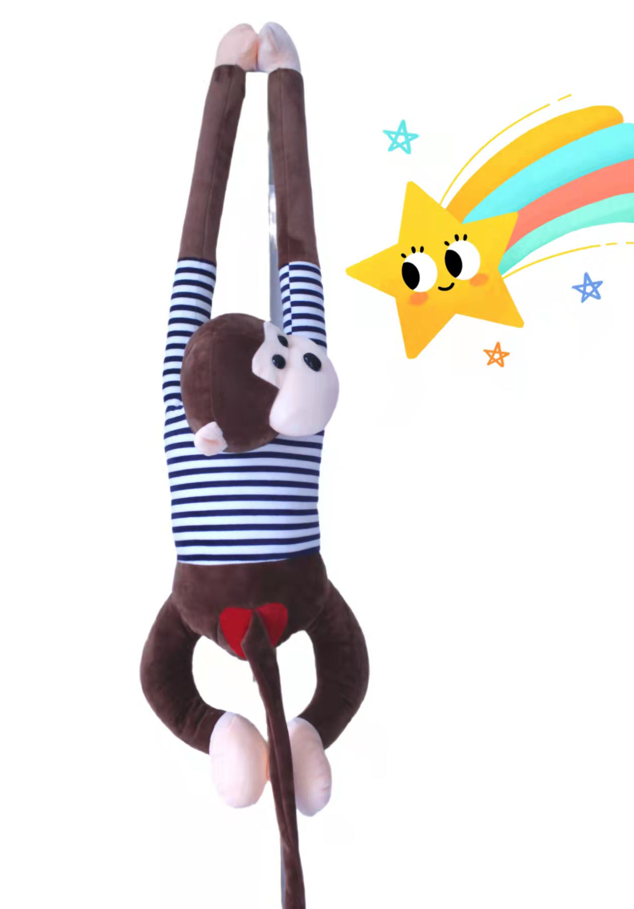 Long Arm Monkey，Plush Doll，Doll，Throw Pillow，Cartoon Throw Pillow