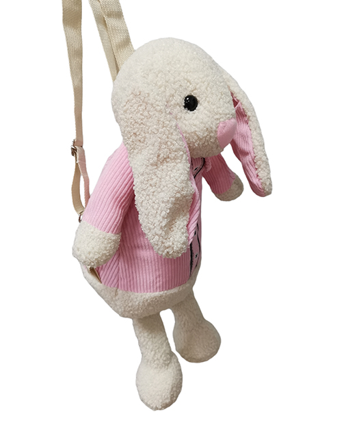 Pink Rabbit Plush Toy Backpack