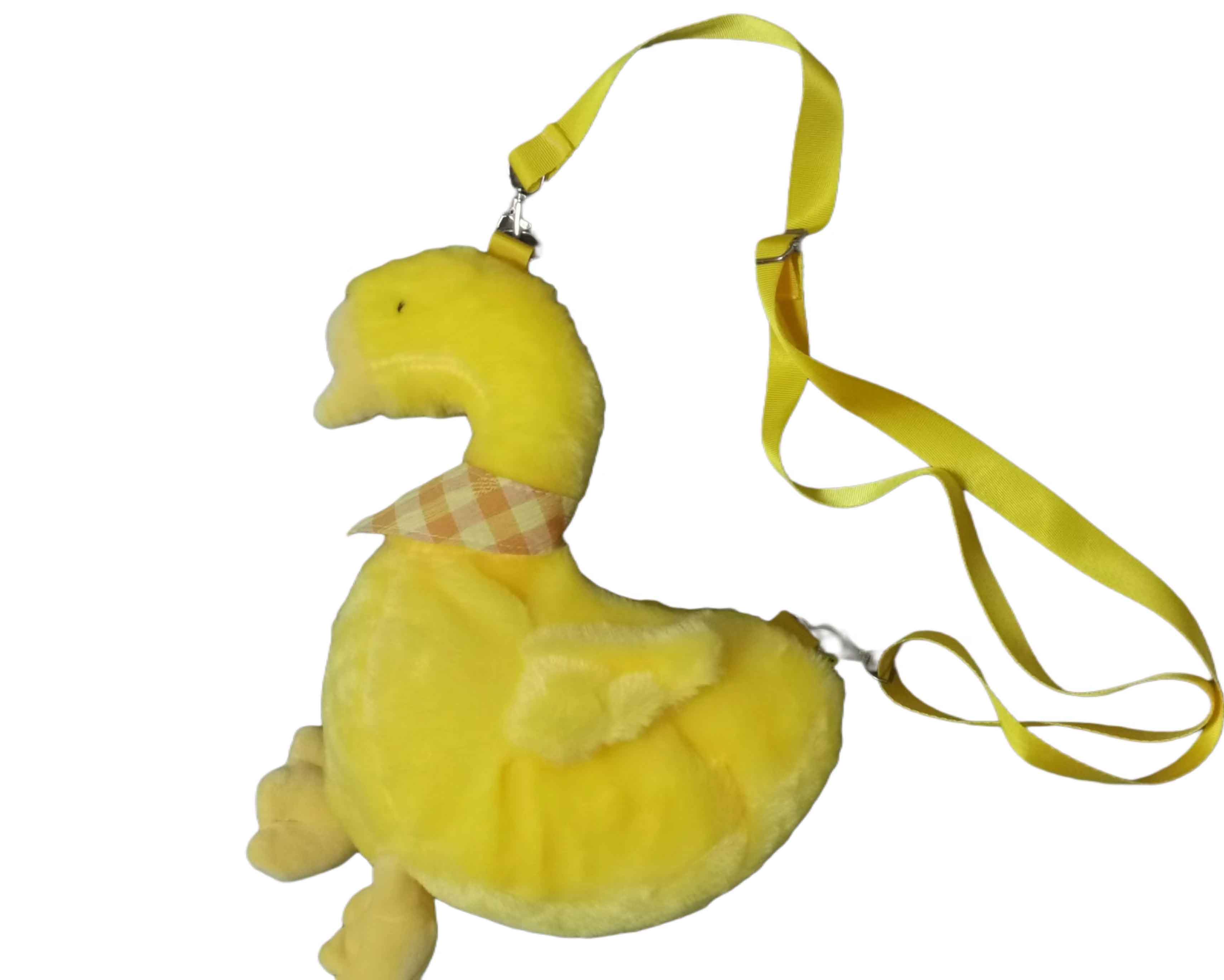 Yellow Goose Plush Toy Backpack Plush Handbag Plush Diagonal Bag