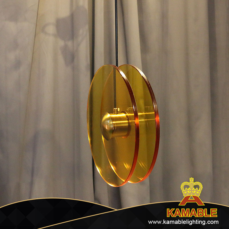 Специальный подвесной светильник из янтарного стекла на заказ (KYS-17P)