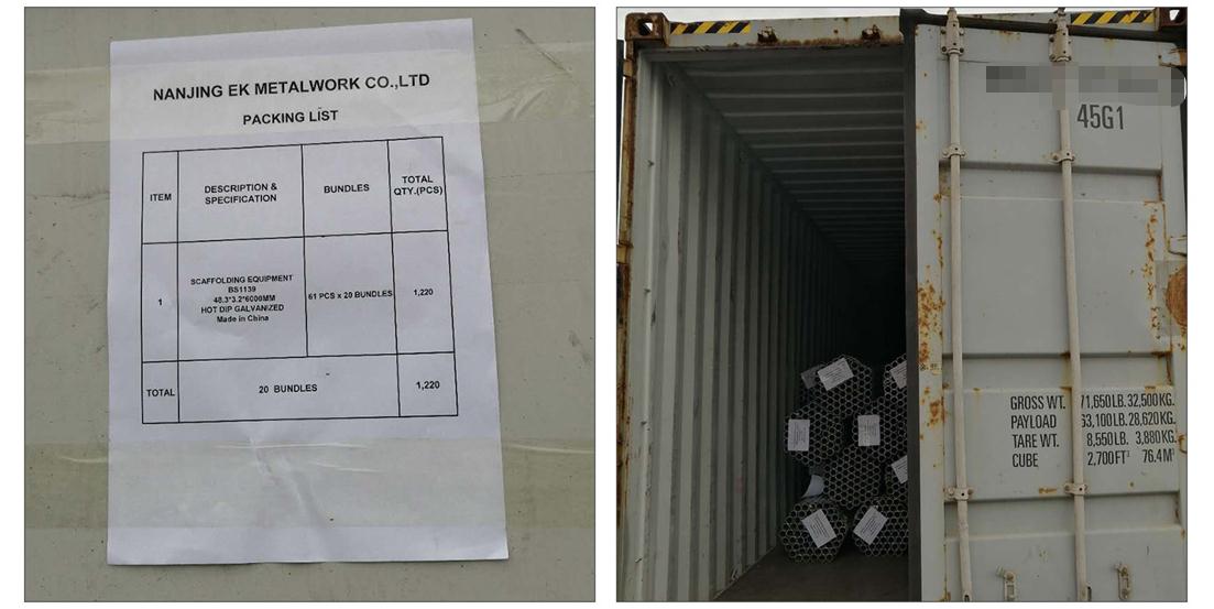 Fotos de carga de tuber&iacute;a de andamio 03