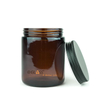 Amber Glass Candle Jars with Metal Lids