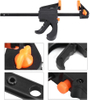 Plastic 12 inch Adjustable Bar Clamping F Clamp Woodworking Plier Squeeze Action Clamp