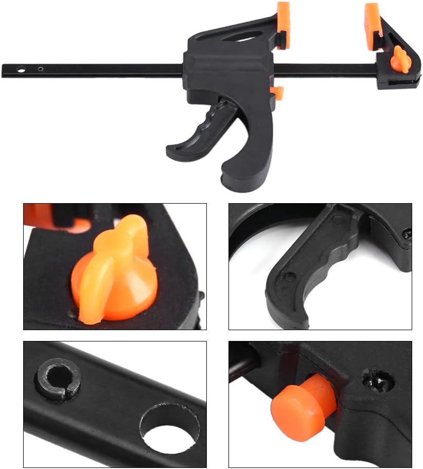 Plastic 12 inch Adjustable Bar Clamping F Clamp Woodworking Plier Squeeze Action Clamp