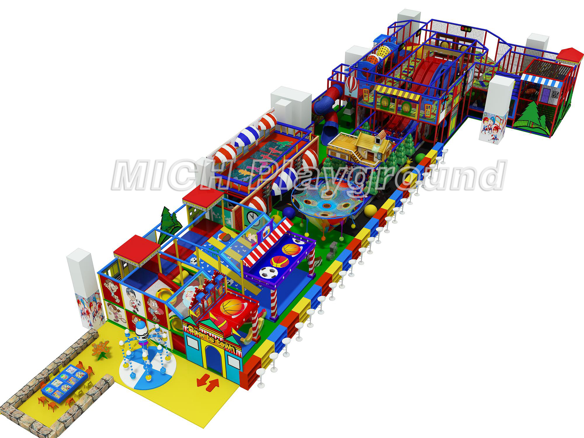 Mich забавные пластиковые игрушки крытая мягкая детская площадка для детей 7016A