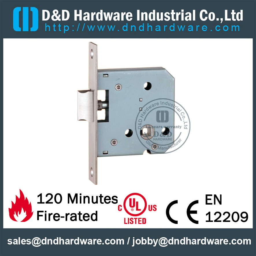 Cerradura de la puerta del pestillo de acero inoxidable con EN12209 para puerta de aluminio DDML55ZL